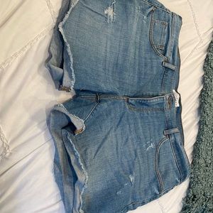 Distressed Denim Shorts